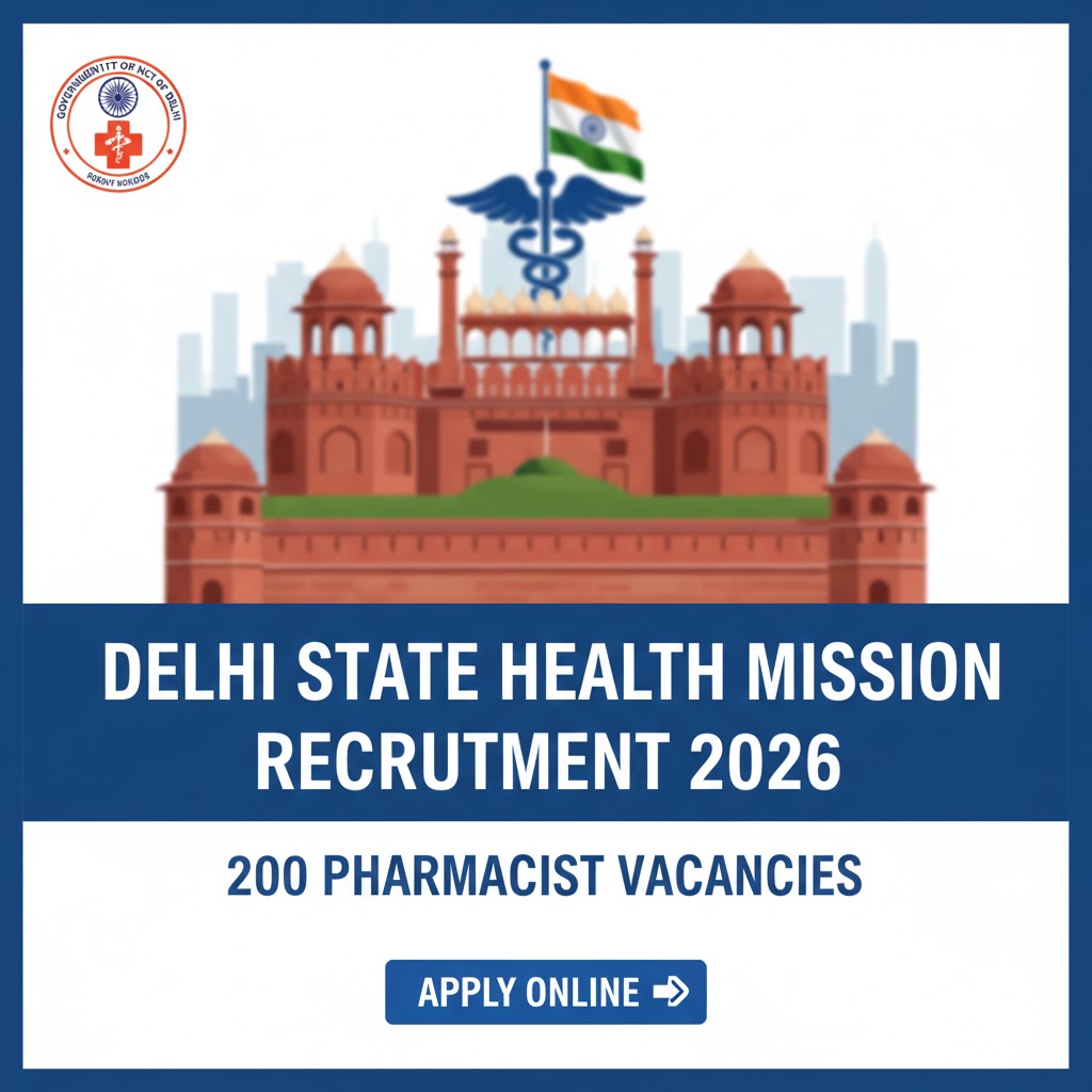 Delhi State Health Mission Pharmacist Recruitment