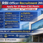 RBI Officer Recruitment 2026